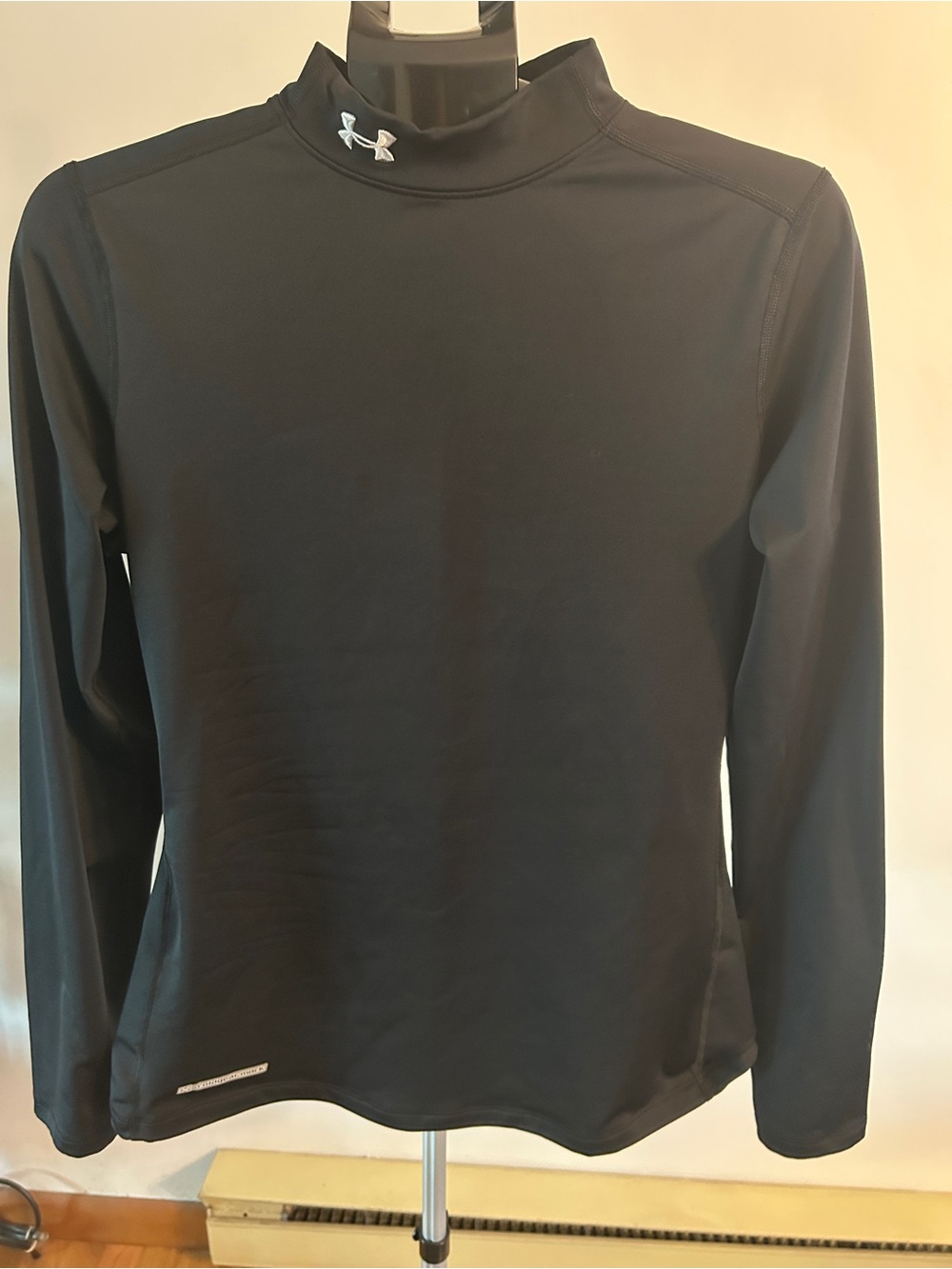 Under Armour Black Coldgear Mock Neck Performance Top